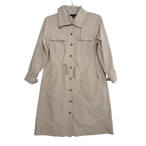 Banana Republic Dresses & Skirts - Banana Republic Womens Khaki Utility Dress Tan Large Drawstring Waist